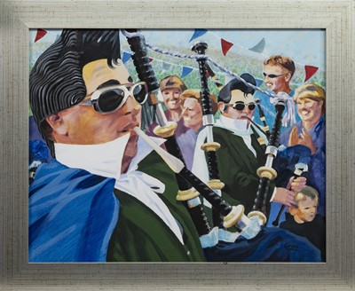 Lot 39 - ALL SHOOK UP, AN OIL BY DAVID GRAY
