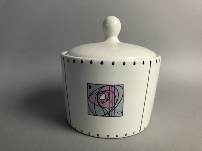 Lot 522 - A COLLECTION OF CHARLES RENNIE MACKINTOSH STYLE CERAMICS AND GLASS