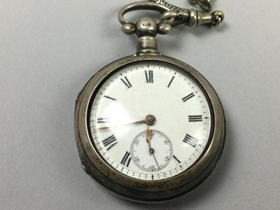 Lot 542 - A SILVER CASED OPEN FACED POCKET WATCH