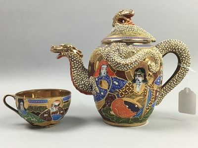 Lot 442 - A JAPANESE 'SAMURAI' PATTERN PART TEA SERVICE