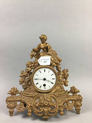 Lot 587 - A LATE 19TH CENTURY FRENCH FIGURAL MANTEL CLOCK