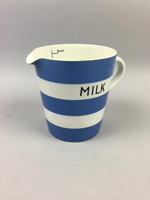 Lot 607 - A CORNISH WARE MILK JUG