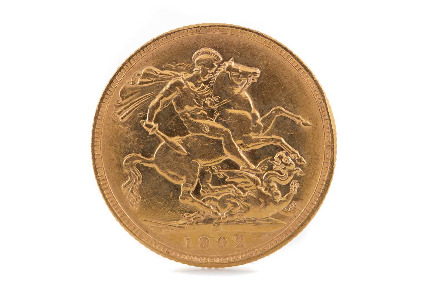 Lot 98 - AN EDWARD VII GOLD SOVEREIGN DATED 1902