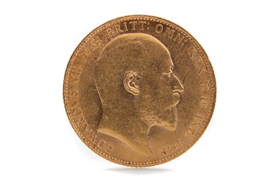 Lot 105 - AN EDWARD VII GOLD SOVEREIGN DATED 1910