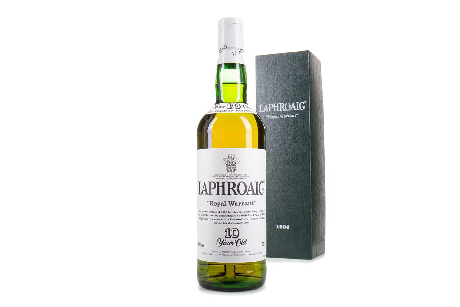 Lot 225 - LAPHROAIG 10 YEAR OLD ROYAL WARRANT 1994