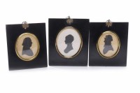 Lot 1216 - THREE EARLY 19TH CENTURY PORTRAIT SILHOUETTES...