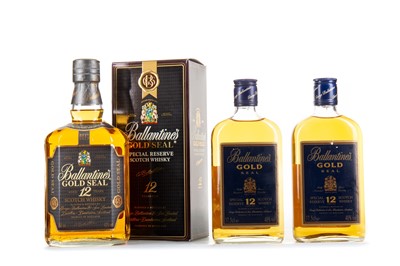 Lot 230 - BALLANTINE'S GOLD SEAL 12 YEAR OLD 75CL AND 2 HALF BOTTLES