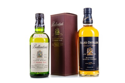 Lot 239 - BALLANTINE'S 17 YEAR OLD 50CL AND ALLIED DISTILLERS 17 YEAR OLD