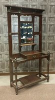 Lot 1218 - LATE VICTORIAN MAHOGANY HALLSTAND the dentil...