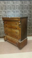 Lot 1219 - VICTORIAN MAHOGANY COLUMN CHEST OF DRAWERS the...