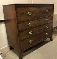 Lot 1221 - REGENCY MAHOGANY OBLONG SECRETAIRE CHEST the...