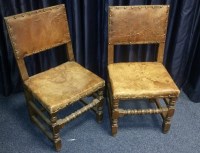 Lot 1222 - SET OF SIX OAK SINGLE DINING CHAIRS OF...