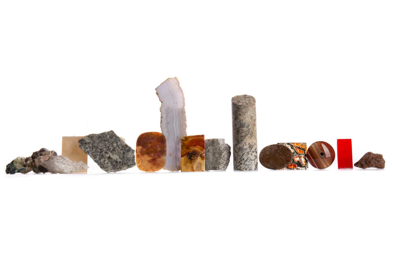 Lot 1100 - A COLLECTION OF VARIOUS MARBLE AND ROCK SPECIMENS