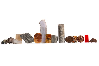 Lot 1100 - A COLLECTION OF VARIOUS MARBLE AND ROCK SPECIMENS