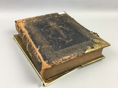 Lot 109 - A VICTORIAN ILLUSTRATED BIBLE ALONG WITH 'THE QUEEN, THE CORONATION 1953' MAGAZINE