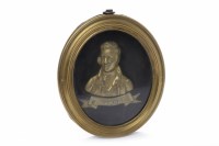 Lot 1238 - LATE VICTORIAN RELIEF CAST BUST OF ROBERT...