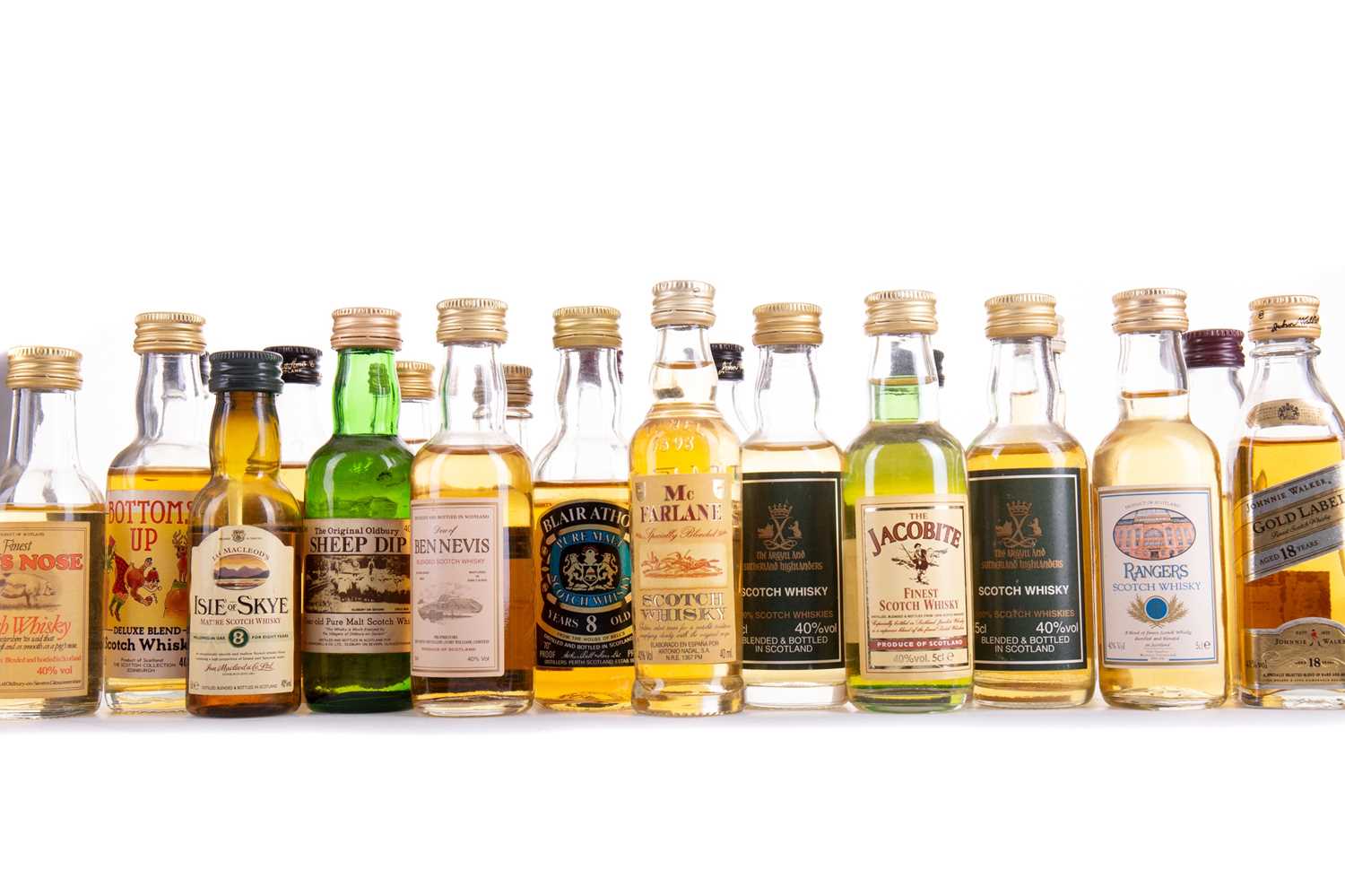 Lot 77 - 40 ASSORTED WHISKY MINIATURES - INCLUDING BLAIR ATHOL 8 YEAR OLD