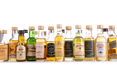 Lot 77 - 40 ASSORTED WHISKY MINIATURES - INCLUDING BLAIR ATHOL 8 YEAR OLD