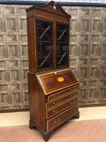 Lot 1242 - EDWARDIAN MAHOGANY 'SHERATON REVIVAL' BUREAU...