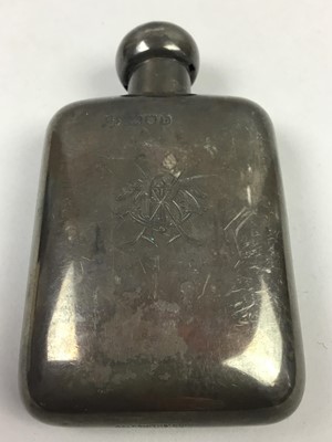 Lot 27 - A VICTORIAN SILVER HIP FLASK