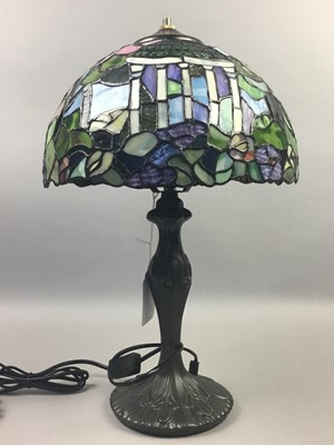 Lot 42 - A TIFFANY STYLE LAMP