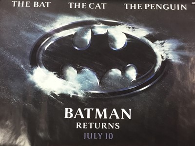 Lot 58 - BATMAN RETURNS AND THE BATMAN QUAD FILM POSTERS ALONG WITH TOYS