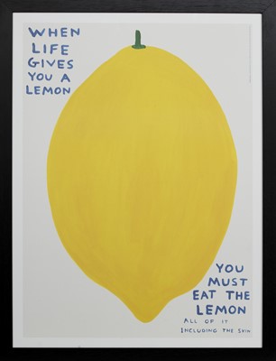 Lot 137 - WHEN LIFE GIVES YOU A LEMON, A LITHOGRAPH BY DAVID SHRIGLEY