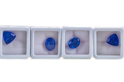 Lot 466 - **FIVE PAIRS OF TREATED UNMOUNTED SAPPHIRES