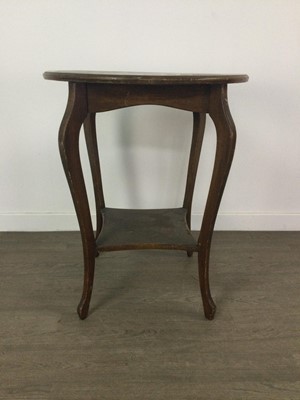 Lot 281 - AN ARTS & CRAFTS OAK TABLE , A FURTHER TABLE AND CHAIR