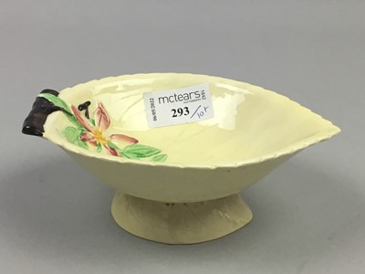 Lot 293 - A CARLTON WARE LEAF SHAPED DISH AND OTHER CERAMICS