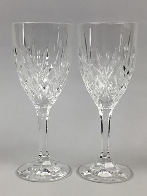Lot 182 - A SET OF SIX GLENEAGLES STEMMED WINE GLASSES
