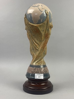 Lot 157 - A LLADRO PORCELAIN MODEL OF THE FIFA WORLD CUP TROPHY