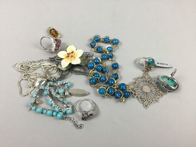 Lot 90 - A GROUP OF SILVER JEWELLERY