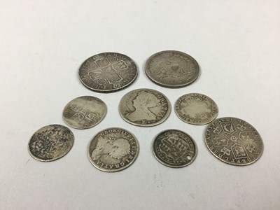 Lot 102 - A GROUP OF QUEEN ANNE AND GEORGE III SILVER COINS