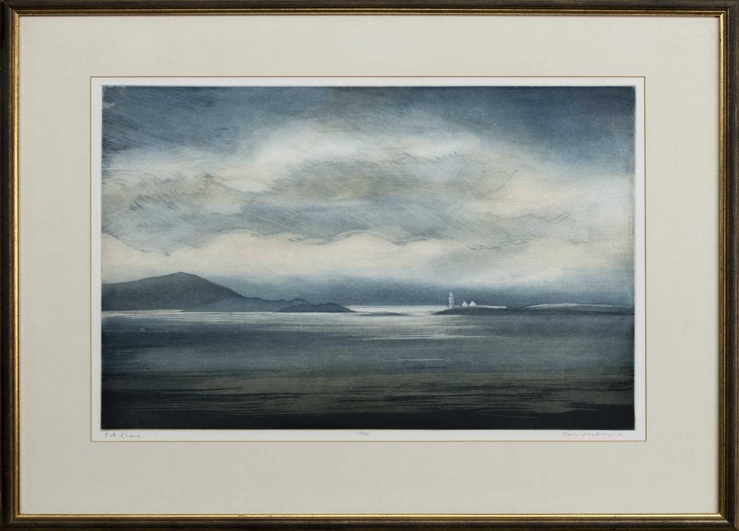Lot 129 - FIRTH OF LORN, AN ETCHING BY TOM MACKENZIE