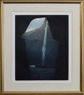 Lot 187 - NATURAL ARCH, AN ETCHING BY TOM MACKENZIE