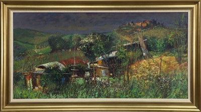 Lot 248 - GIOVANNI'S ALLOTMENT, TUSCANY, AN OIL BY WILLIAM BIRNIE