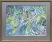 Lot 25 - * OPHELIA REDPATH, LYRE IN THE TEMPLE mixed...