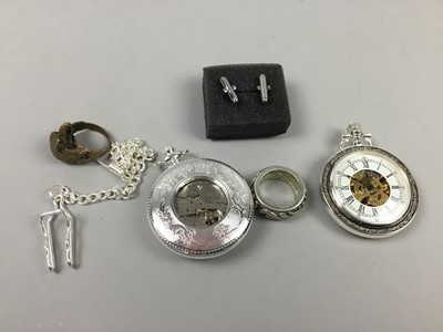 Lot 208 - A LOT OF SILVER AND OTHER DRESS RINGS AND OTHER JEWELLERY