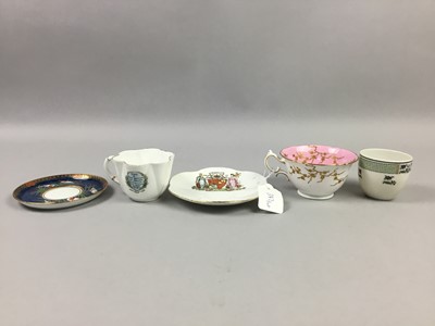 Lot 342 - A GLASGOW GIRL HAND PAINTED DISH AND A SMALL AMOUNT OF OTHER CERAMICS