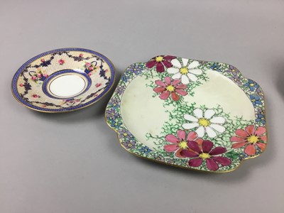 Lot 342 - A GLASGOW GIRL HAND PAINTED DISH AND A SMALL AMOUNT OF OTHER CERAMICS