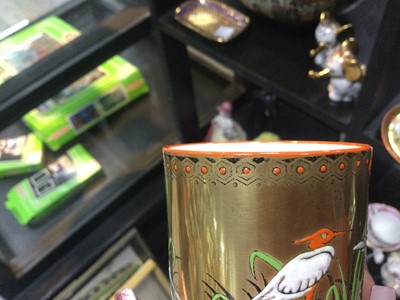 Lot 342 - A GLASGOW GIRL HAND PAINTED DISH AND A SMALL AMOUNT OF OTHER CERAMICS