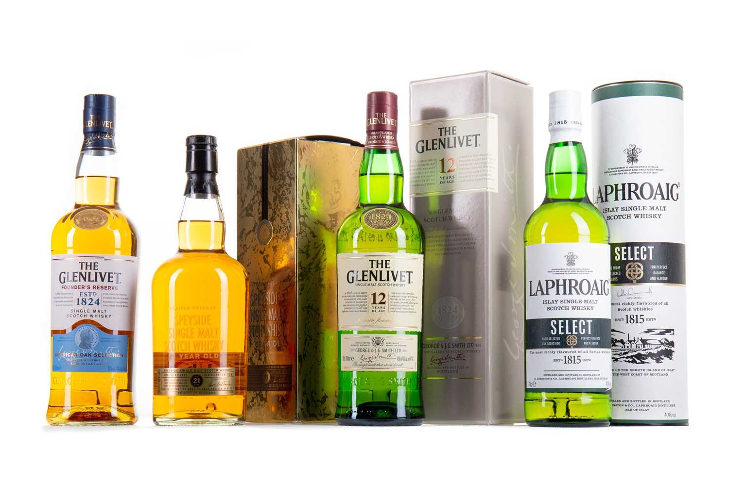 Lot 342 - 4 BOTTLES OF SINGLE MALT WHISKY - INCLUDING MARKS & SPENCER SPEYSIDE 21 YEAR OLD