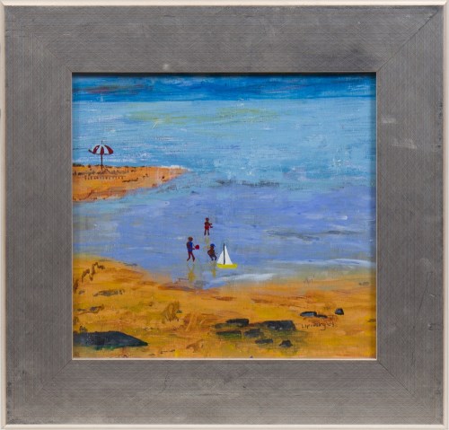 Lot 36 - * LIPORSKY, AT THE BEACH oil on board, signed...