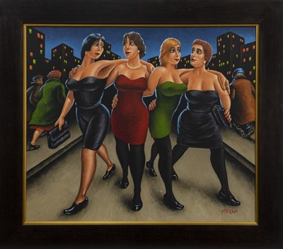 Lot 225 - GOING OUT, AN OIL BY GRAHAM MCKEAN