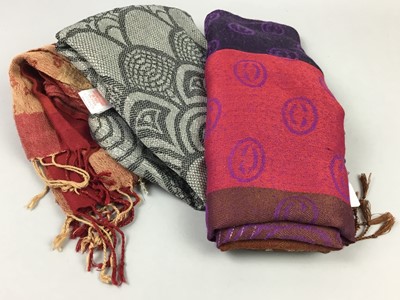 Lot 141 - A LOT OF TEN LADY'S CHIFFON AND PAISLEY PATTERN SCARVES