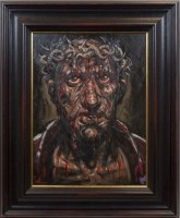 Lot 40 - * PETER HOWSON OBE, CROWN OF THORNS oil on...