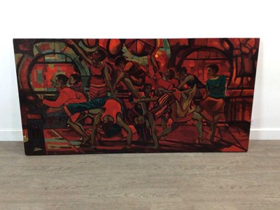 Lot 274 - A LARGE UNTITLED OIL BY JAMIE O'DEA