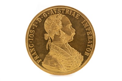 Lot 155 - AUSTRIAN GOLD FOUR DUCAT COIN DATED 1915