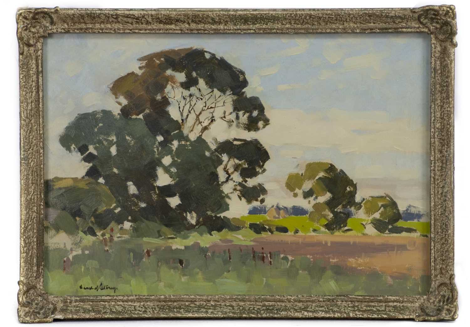 Lot 281 - MEADOWS AT SHAW FARM, NEWTON MEARNS, AN OIL BY HAROLD STOREY